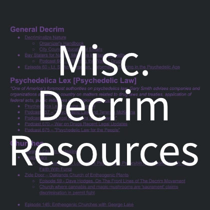 Misc. Decrim Resources